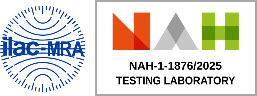 NAH and ILAC MRA testing laboratory accreditation mark