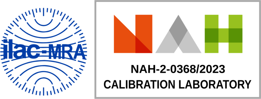 NAH and ILAC MRA calibration laboratory accreditation mark